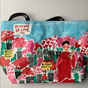 Kate spade roses flowers tote bag